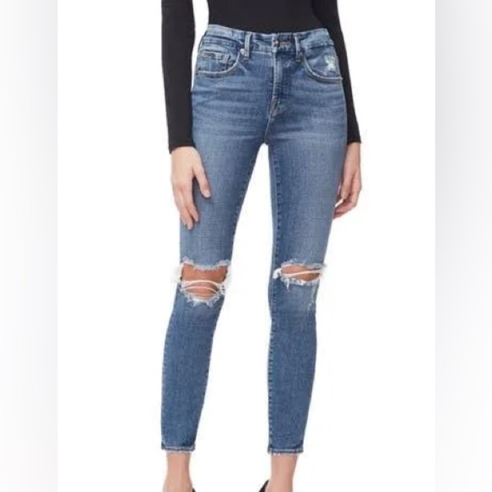 Good American Blue Distressed Jeans